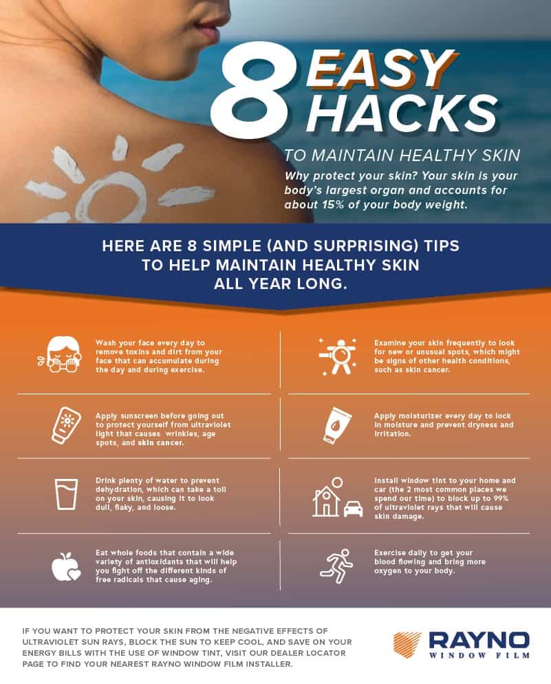 8 Easy Hacks To Maintain Healthy Skin Inforgraphic