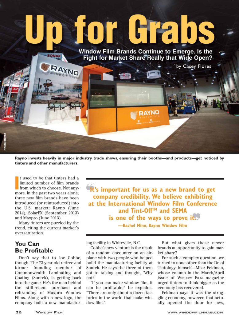Rayno Window Film Was Featured in the Window Film Magazine Article, “Up for Grabs.”